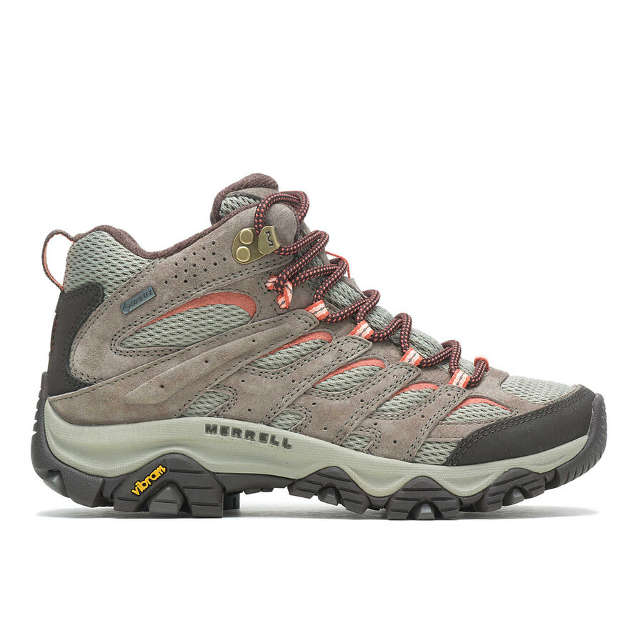 botas de caminhada femininas moab 3 mid gore-tex com cordão elástico