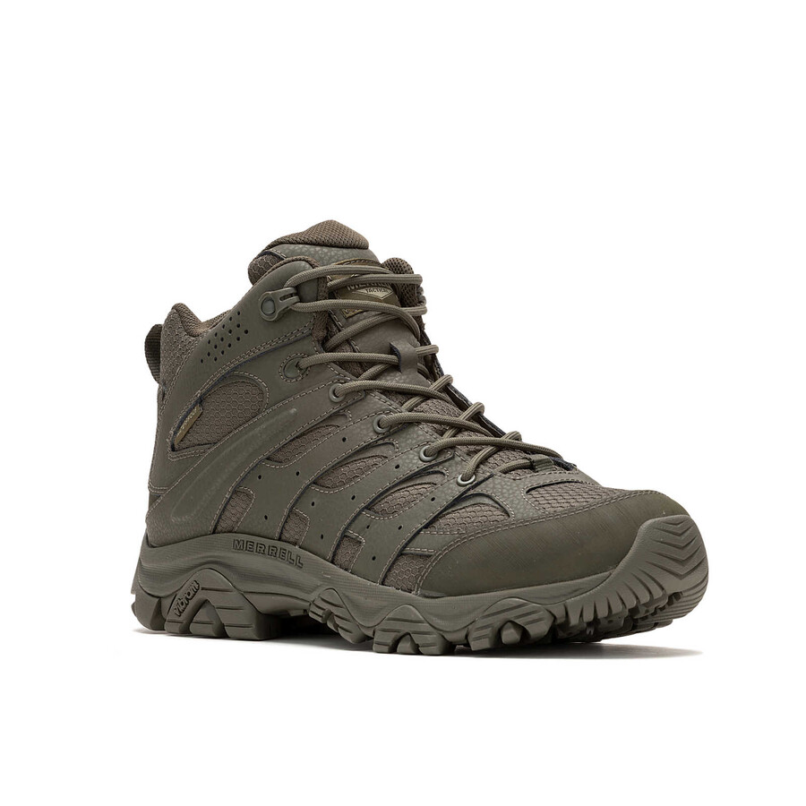 botas masculinas moab 3 mid tactical impermeáveis - verde oliva escuro