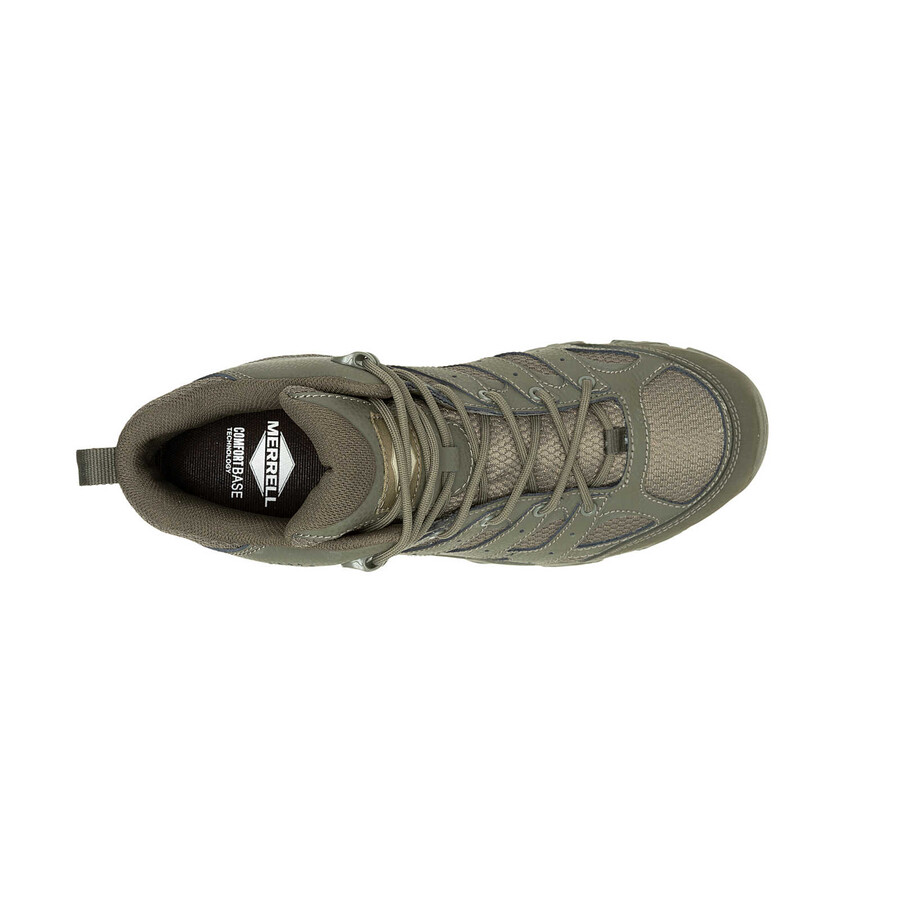 botas masculinas moab 3 mid tactical impermeáveis - verde oliva escuro