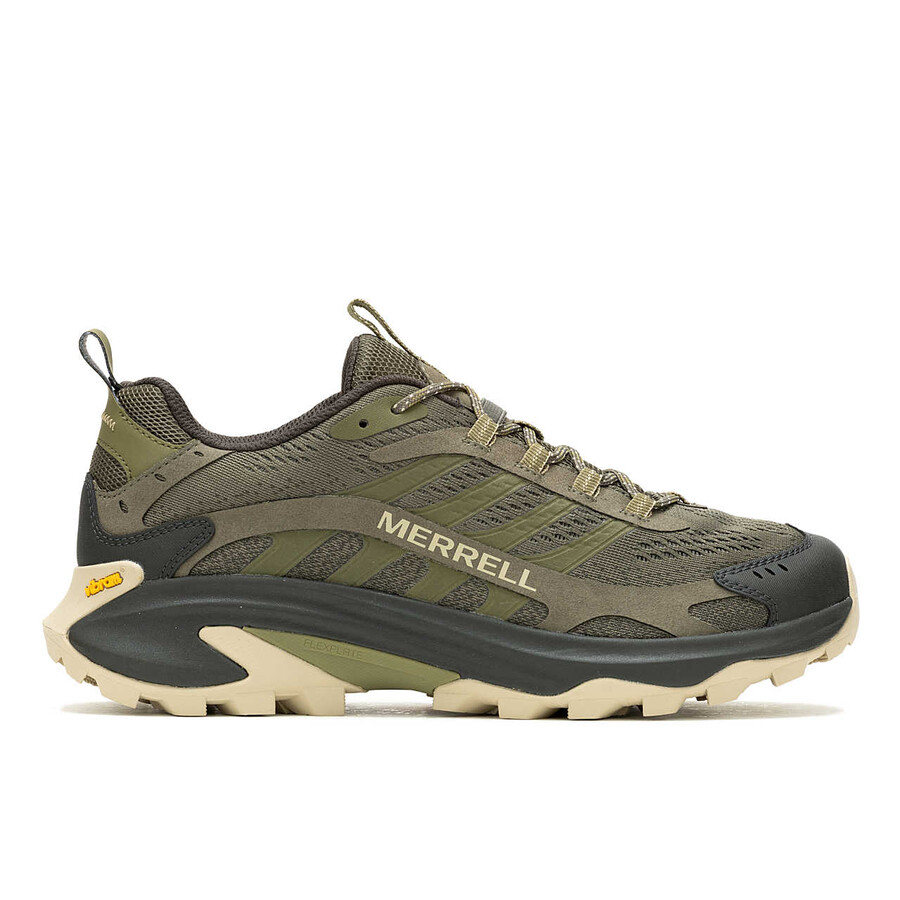 tênis de caminhada masculino moab speed 2 com largura extra cor oliva.