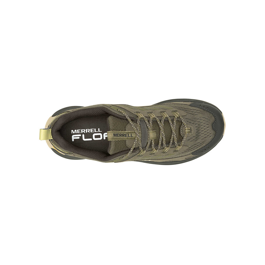 tênis de caminhada masculino moab speed 2 com largura extra cor oliva.