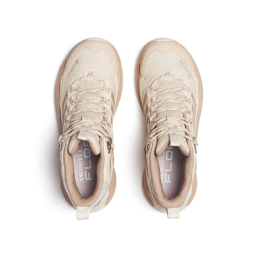 bota feminina moab speed 2 mid gore-tex de largura larga cor nougat
