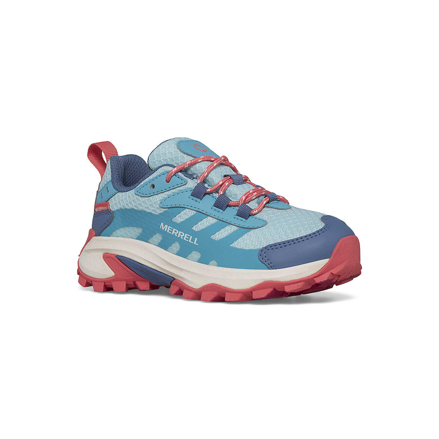 tênis infantil grande moab speed 2 low à prova dágua - lk turquesacoral