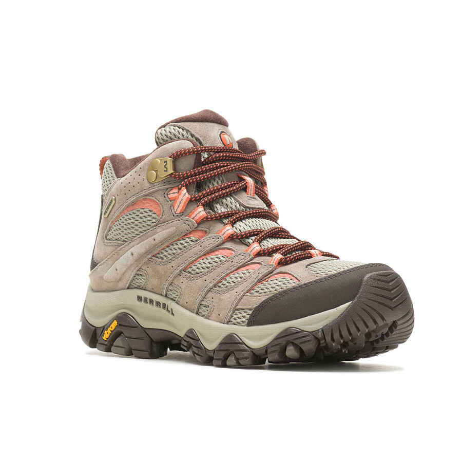 botas de caminhada impermeáveis moab 3 mid femininas com cordão elástico