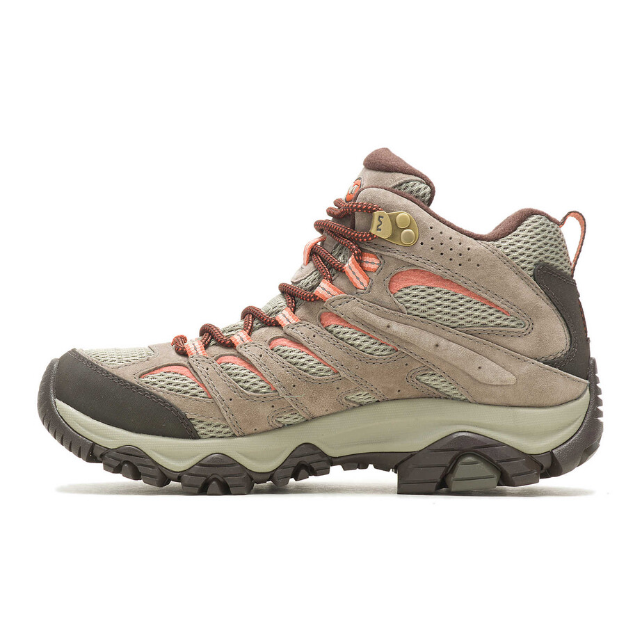 botas de caminhada impermeáveis moab 3 mid femininas com cordão elástico