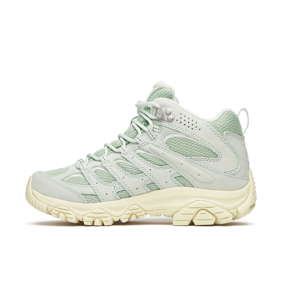 botas de caminhada impermeáveis moab 3 mid femininas cor sálvia.
