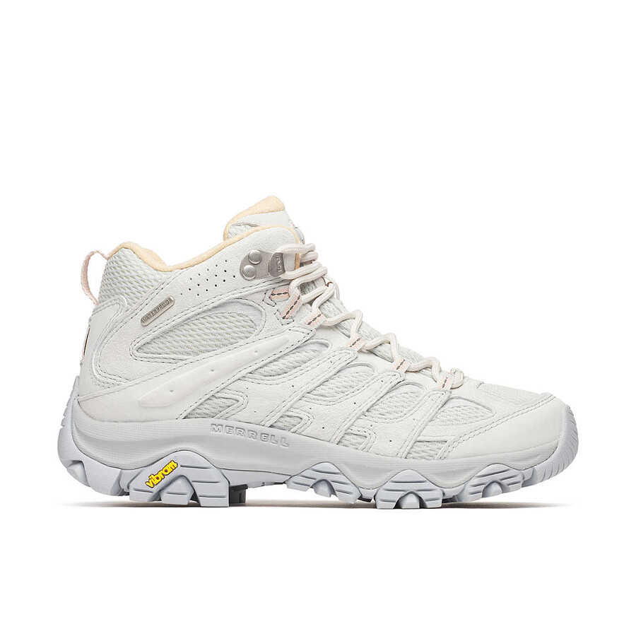 botas de caminhada impermeáveis moab 3 mid femininas cinza vapor.