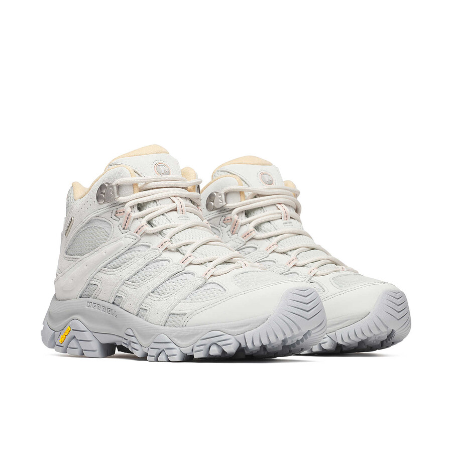 botas de caminhada impermeáveis moab 3 mid femininas cinza vapor.