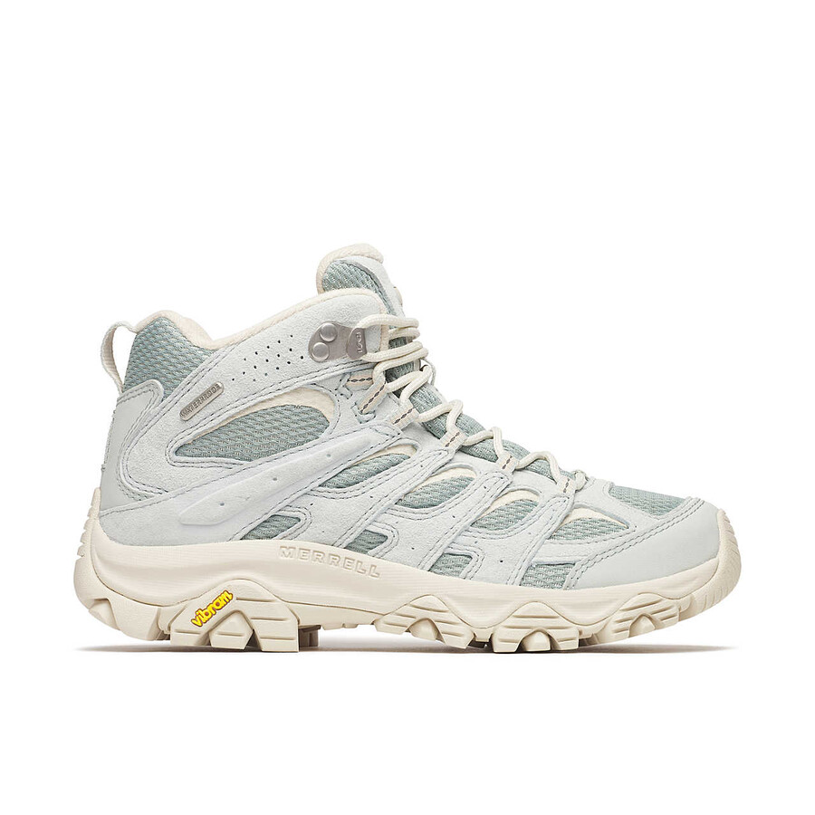botas de caminhada impermeáveis femininas moab 3 mid na cor calcita.
