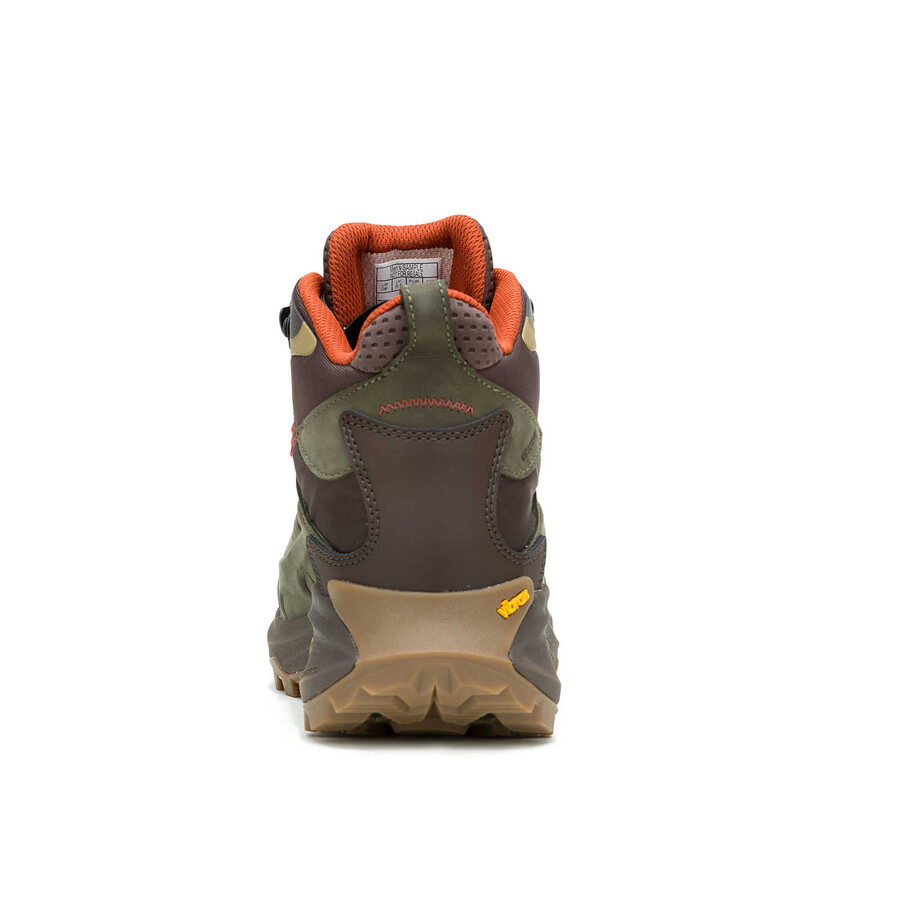 botas de caminhada impermeáveis moab speed 2 em couro cor oliva.