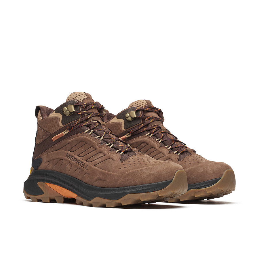 botas de caminhada impermeáveis moab speed 2 em couro cano médio modelo mole.