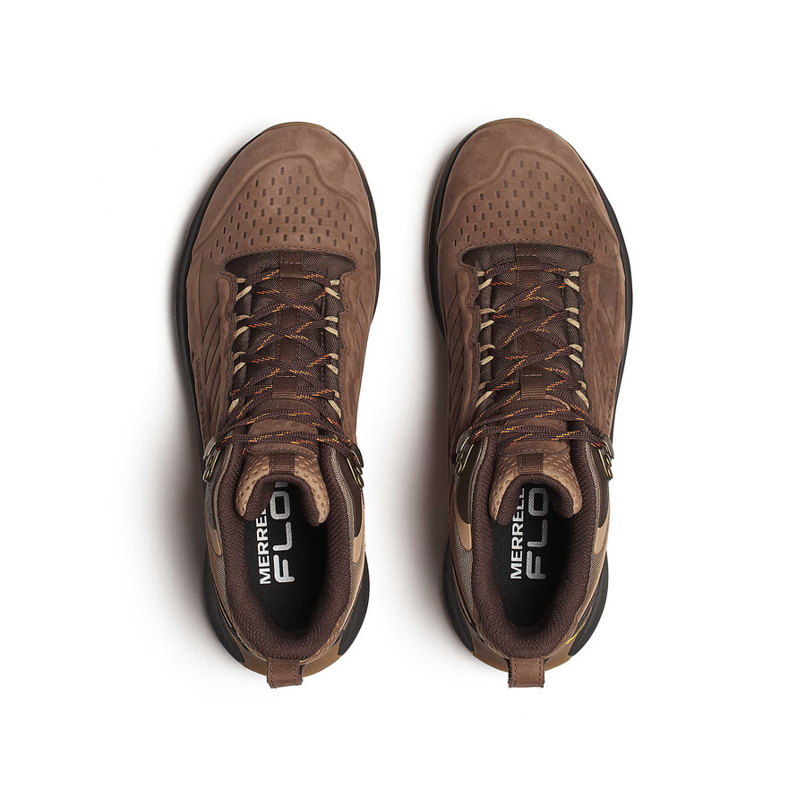 botas de caminhada impermeáveis moab speed 2 em couro cano médio modelo mole.