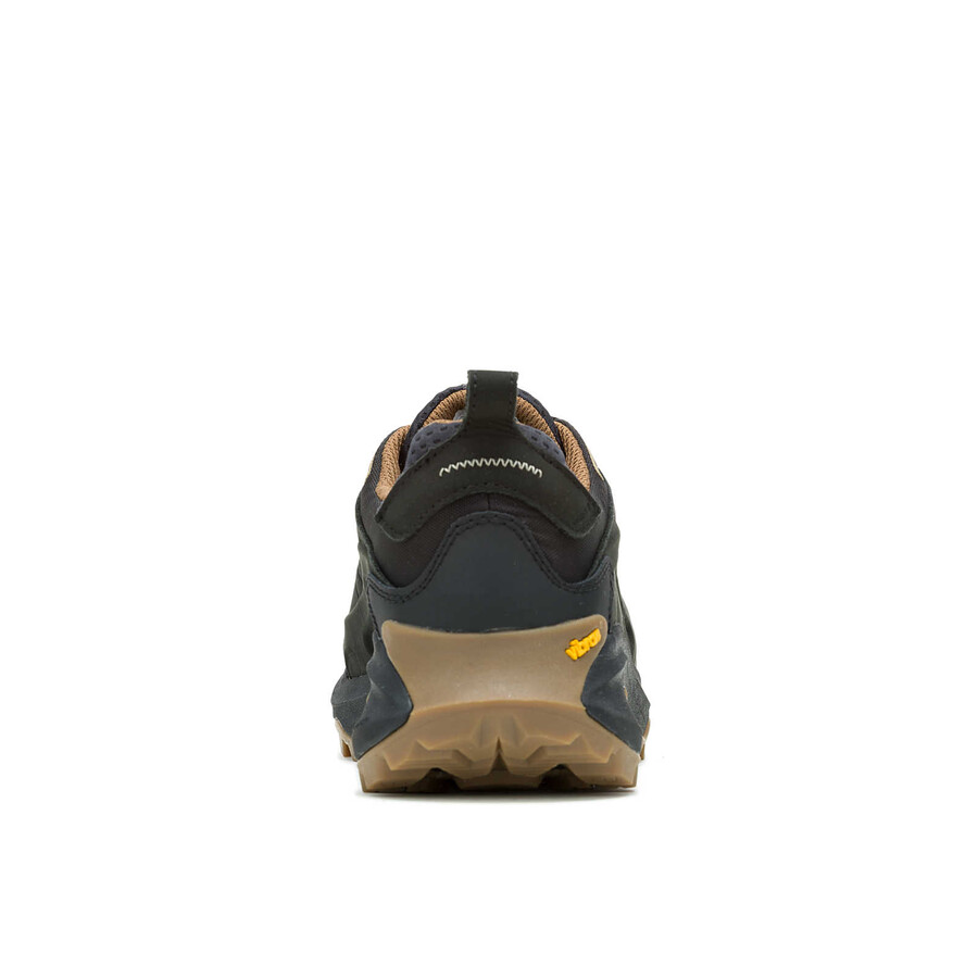 sapatos de caminhada impermeáveis moab speed 2 de couro para homem pretos.