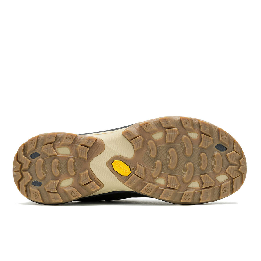 sapatos de caminhada impermeáveis moab speed 2 de couro para homem pretos.