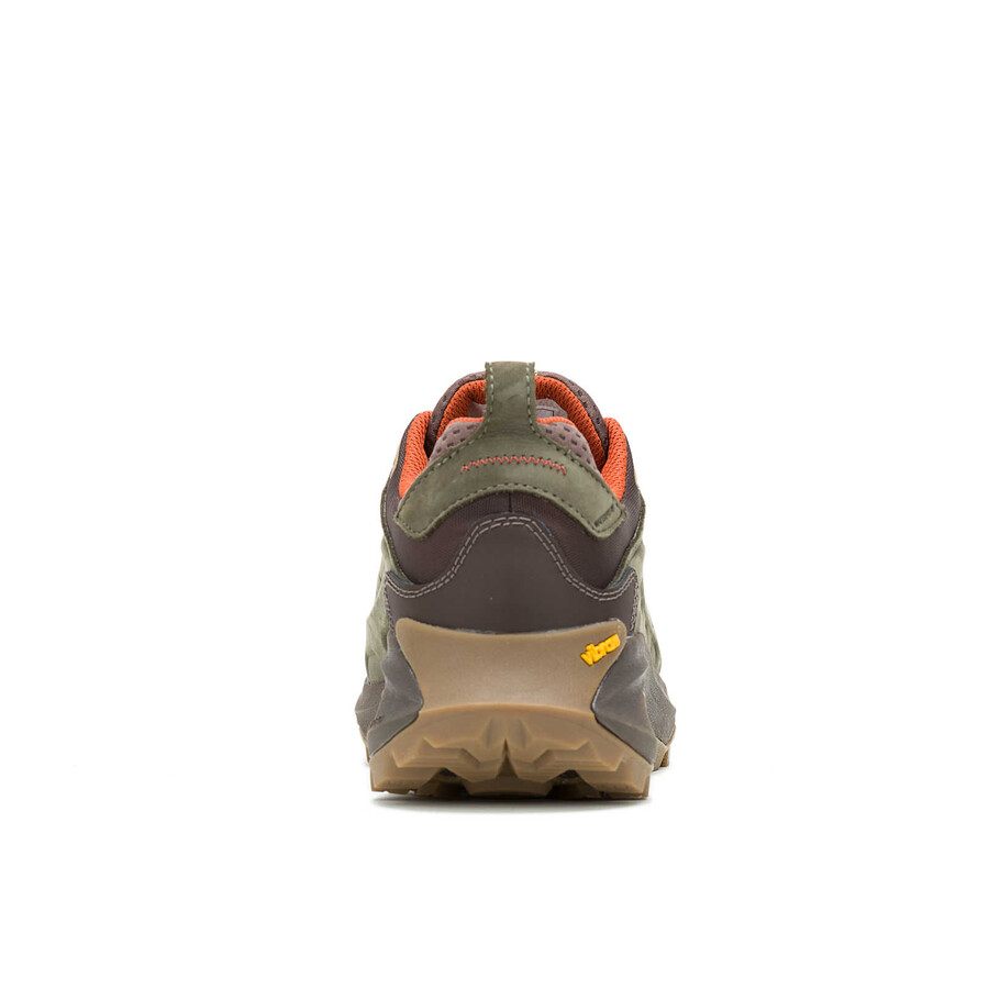 sapatos de caminhada impermeáveis moab speed 2 masculinos em couro cor oliva.