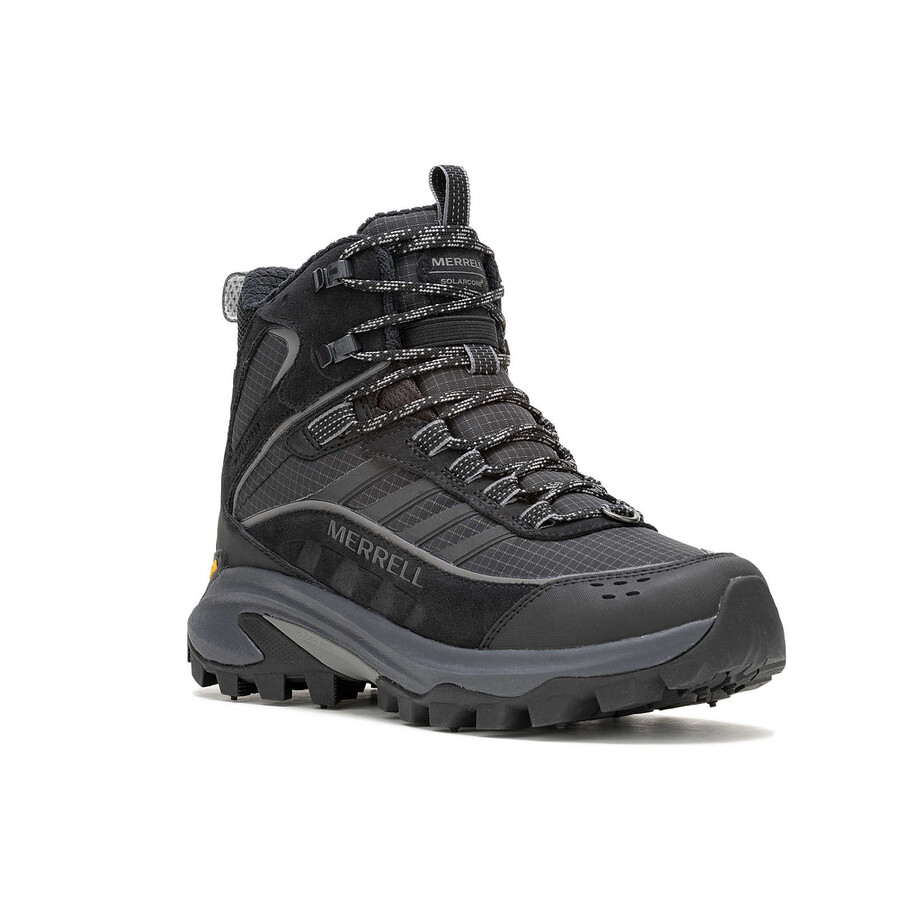 botas de caminhada de inverno impermeáveis moab speed 2 thermo mid para mulheres pretas.