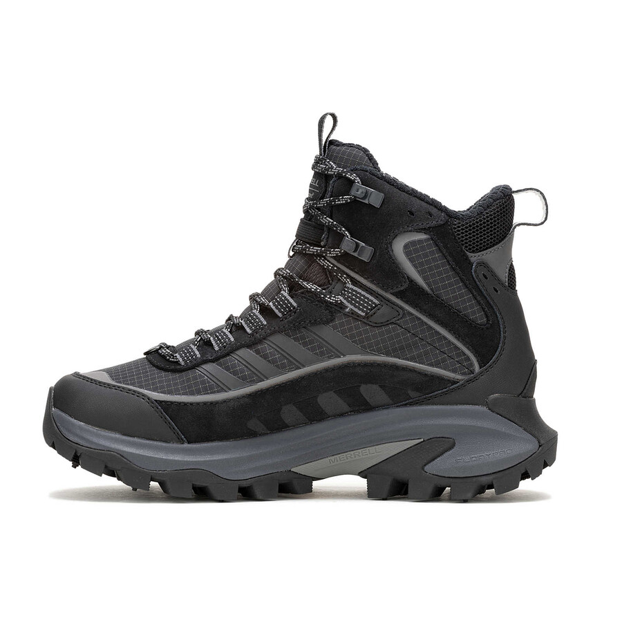 botas de caminhada de inverno impermeáveis moab speed 2 thermo mid para mulheres pretas.
