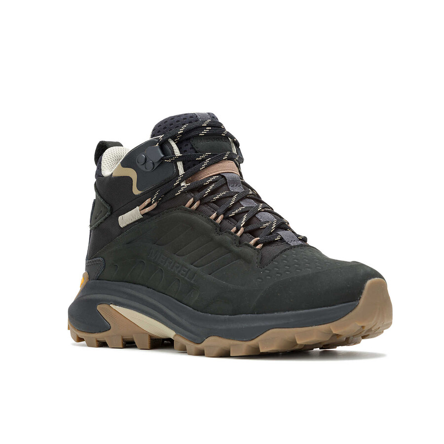 botas de caminhada femininas moab speed 2 leather mid wp pretas.