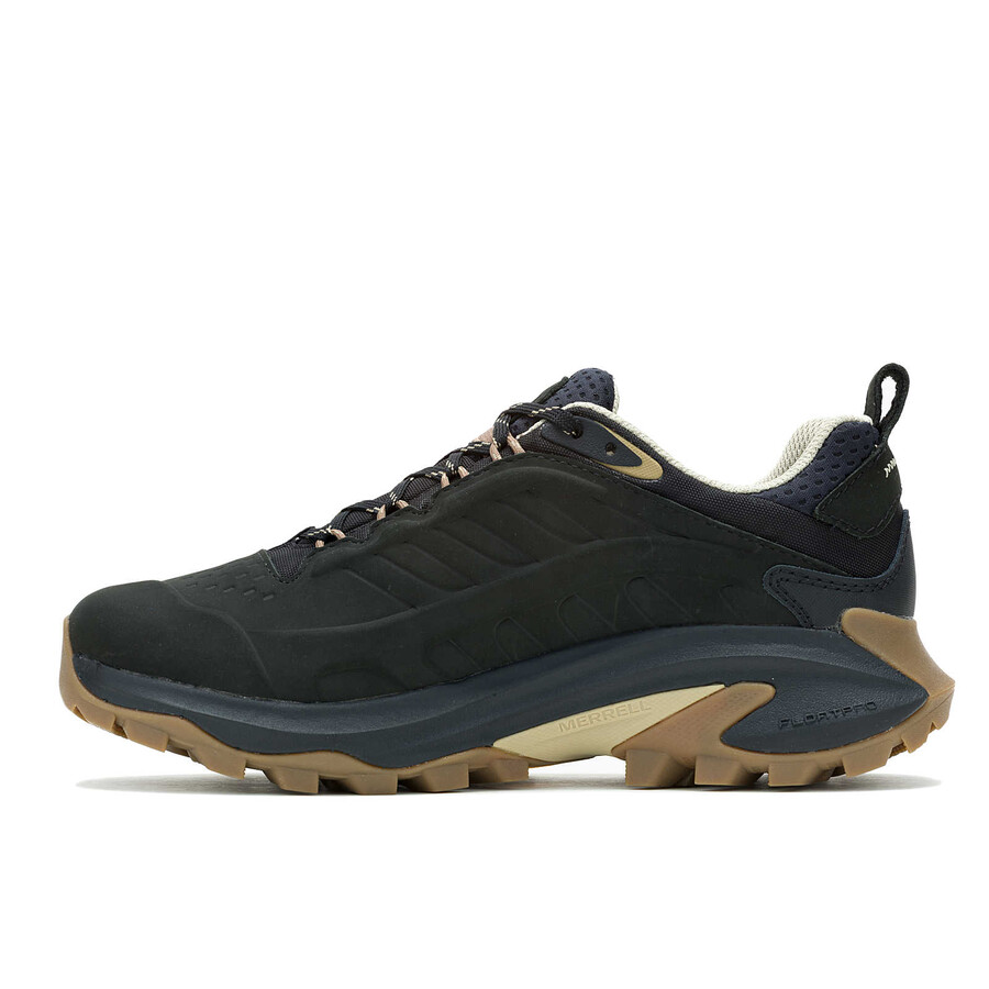 botas de caminhada impermeáveis moab speed 2 em couro preto