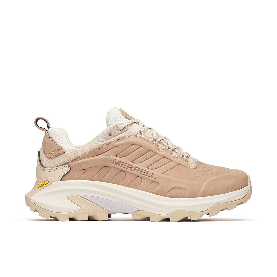 botas de caminhada impermeáveis moab speed 2 em couro cor avelã