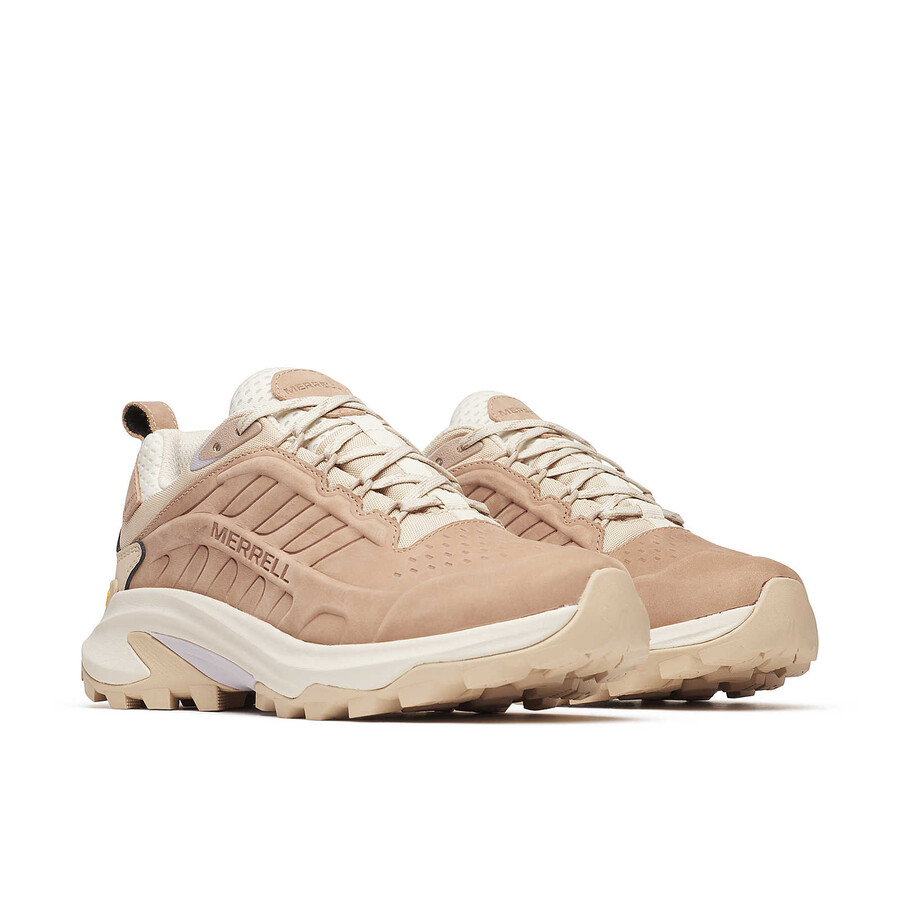 botas de caminhada impermeáveis moab speed 2 em couro cor avelã
