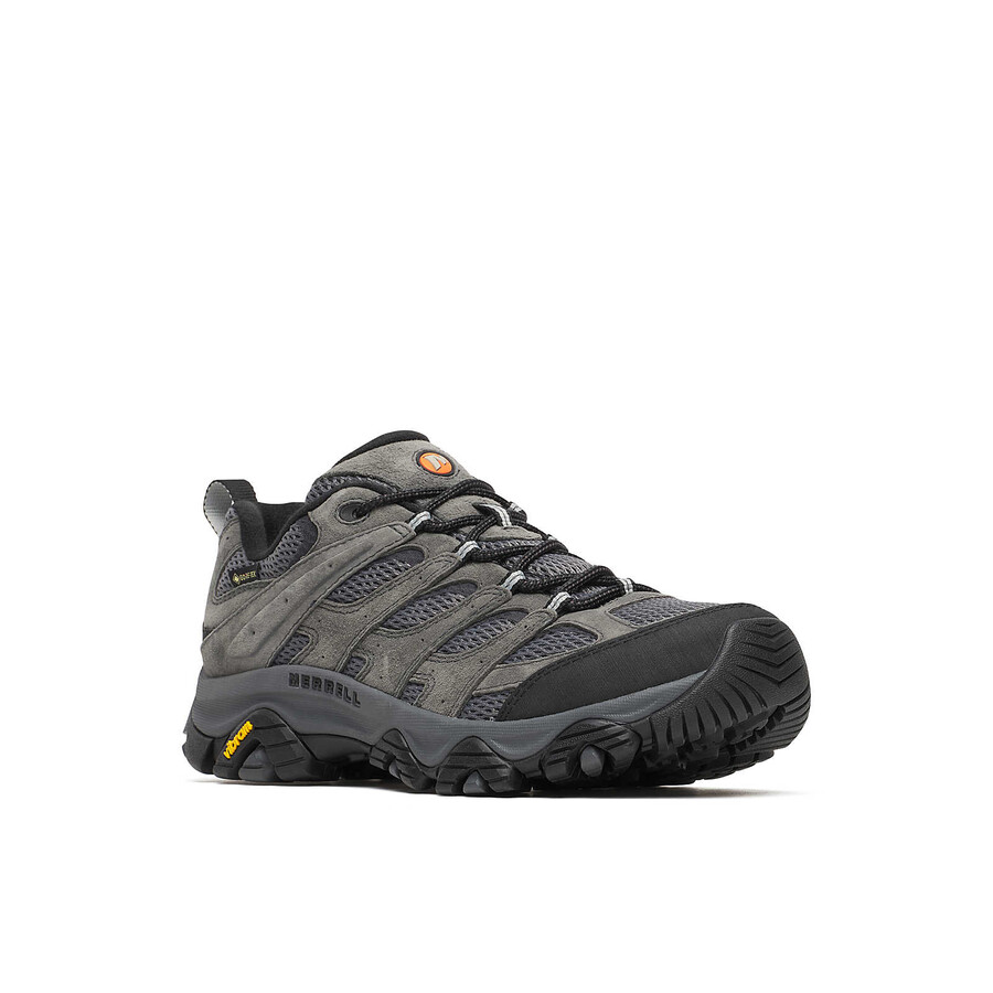 sapatos de caminhada masculinos moab 3 gore-tex de largura larga cor granito.
