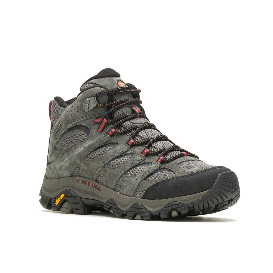 botas masculinas moab 3 mid impermeáveis e largas - beluga
