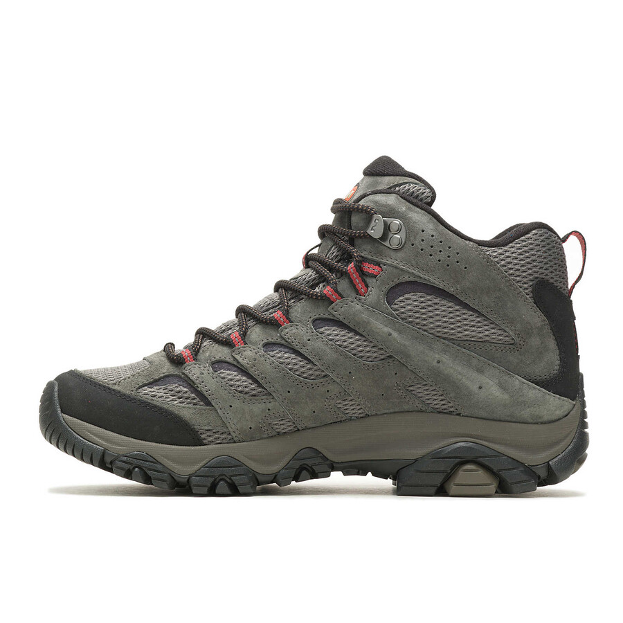 botas masculinas moab 3 mid impermeáveis e largas - beluga