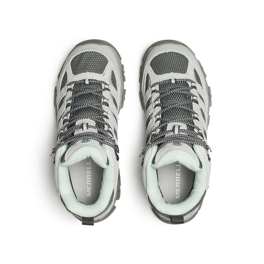 bota feminina moab 3 mid impermeável com largura larga - alloy