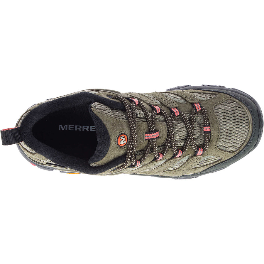 botas de caminhada femininas moab 3 gore-tex na cor verde-oliva