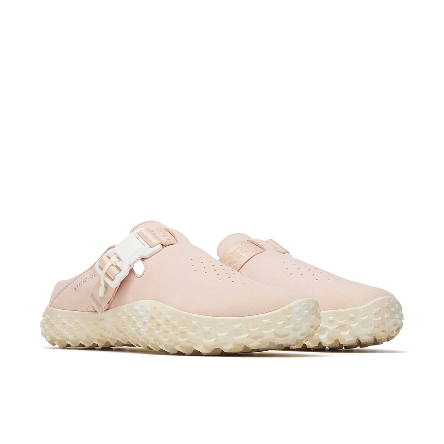 sapatos femininos wrapt slide nubuck - rosa sal