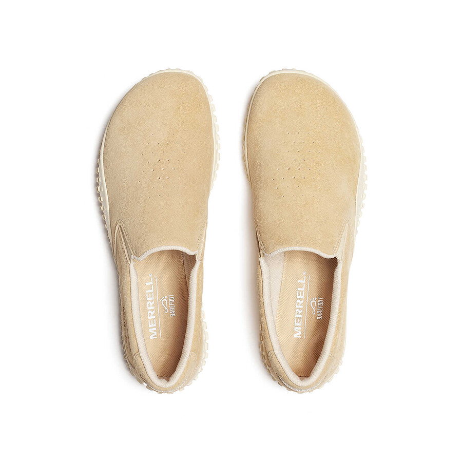 sapatos casuais femininos wrapt slip on na cor latte.