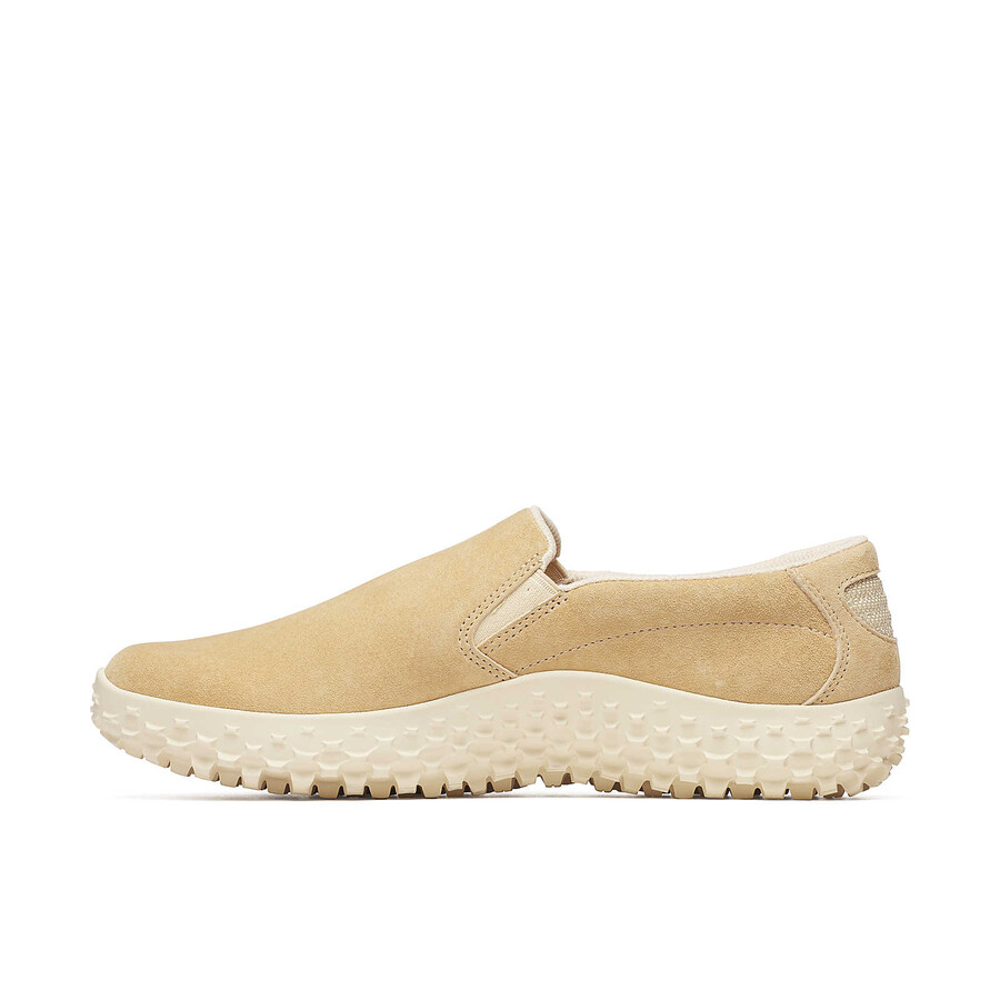 sapatos casuais femininos wrapt slip on na cor latte.