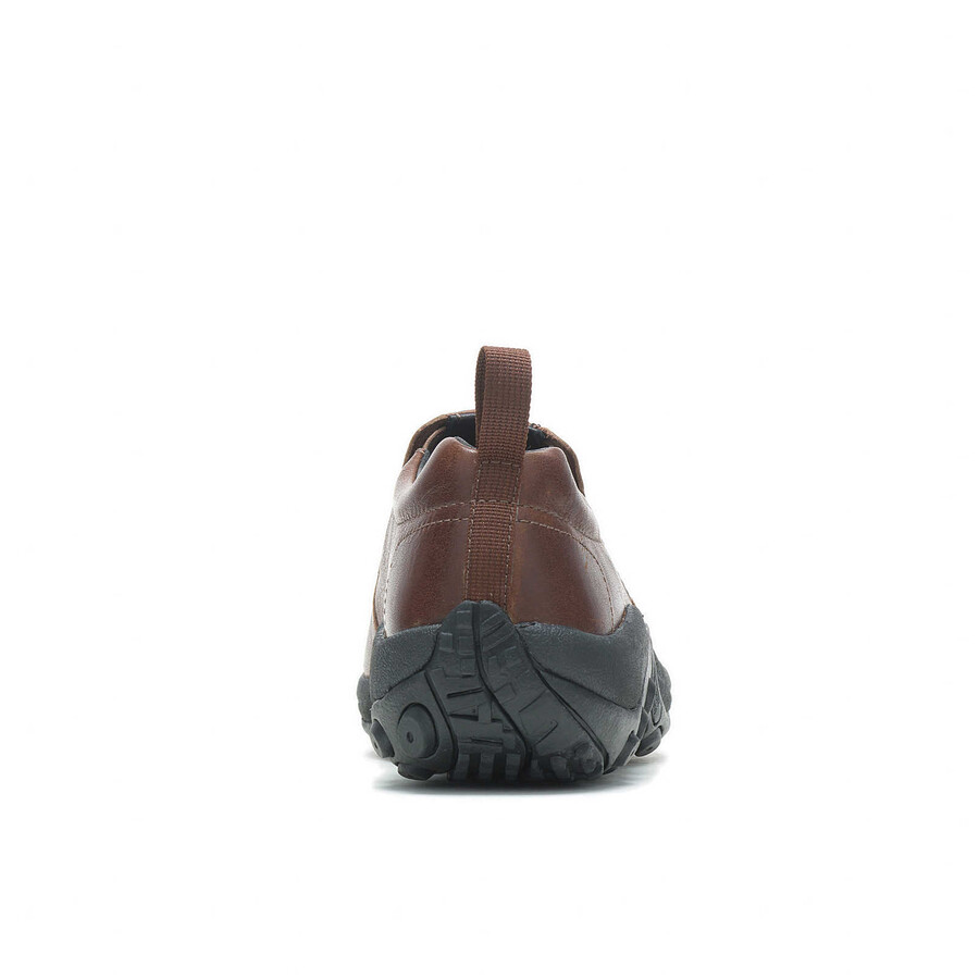 sapatos casuais masculinos jungle moc em couro largura 2 cor terra.