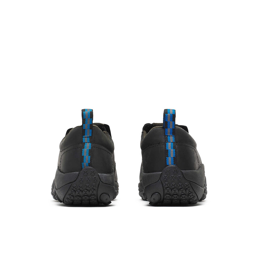 sapato de trabalho masculino jungle moc em couro com biqueira reforçada largura larga preto.