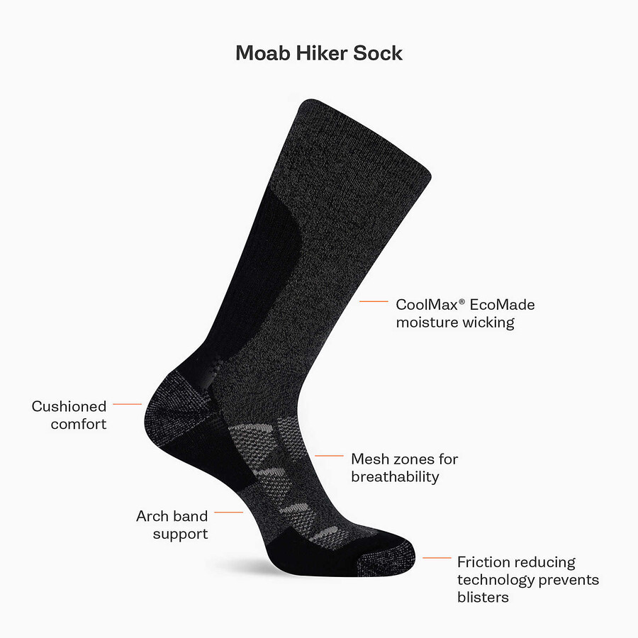meias moab hiker de cano baixo - cor aveia