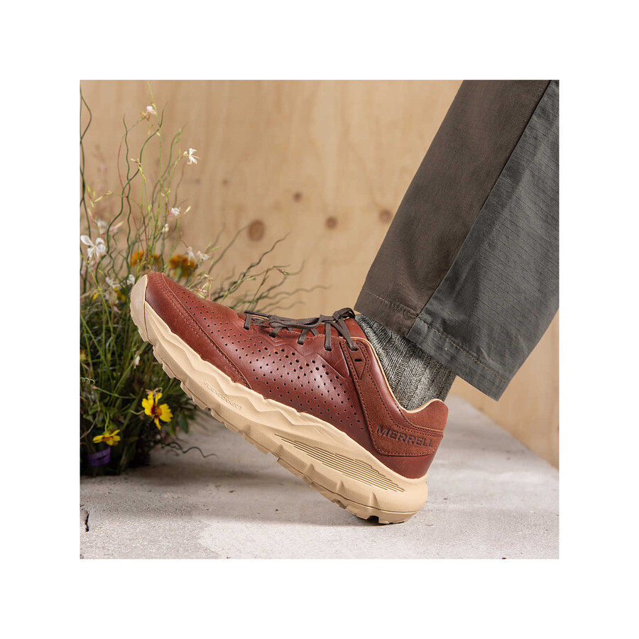 sapatos casuais masculinos nova 4 traveller com cadarço na cor sequoia