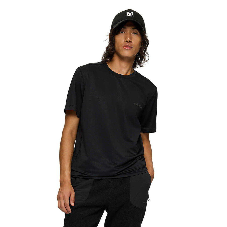 camiseta masculina de manga curta tech - preta