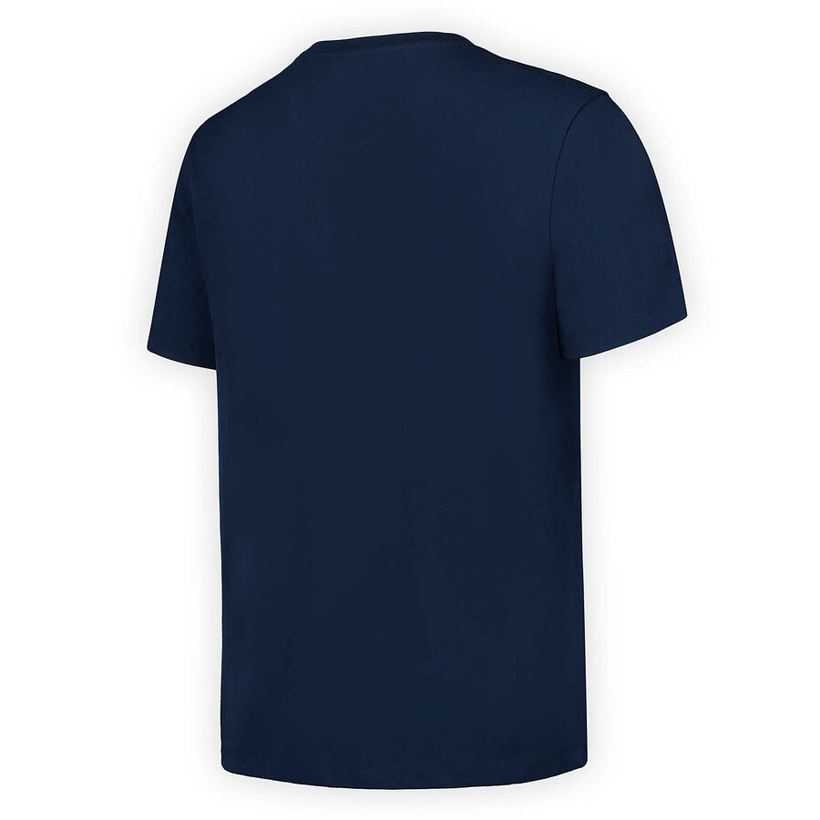 camiseta masculina de manga curta com bolso e modelagem relaxada - azul marinho noite