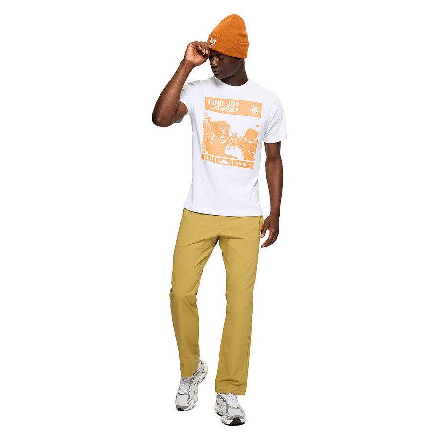 camiseta com estampa find joy - manga curta branca