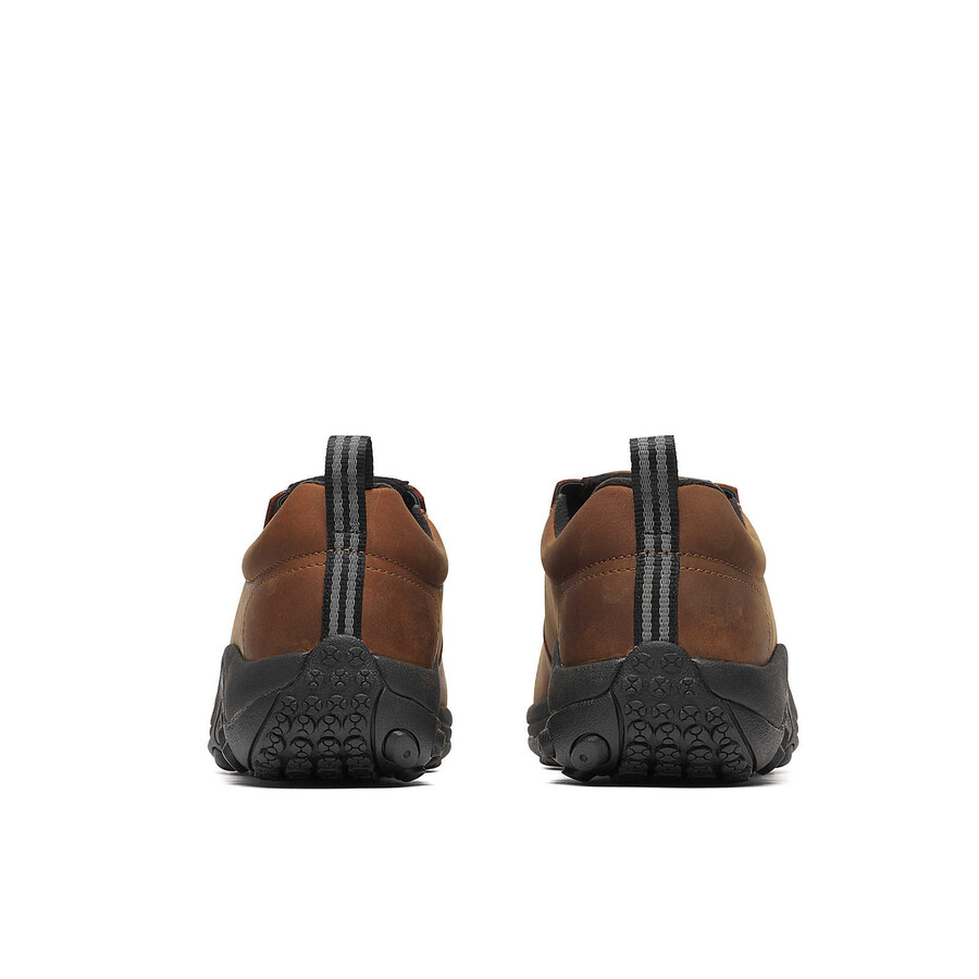 tênis masculino jungle moc em couro com fibra de carbono de alta visibilidade - modelo slip on marrom