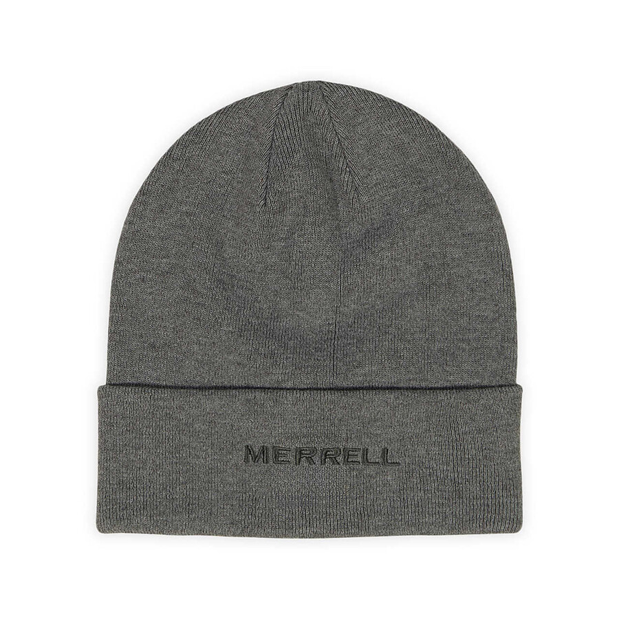 gorro powell core logo - cinza mesclado claro