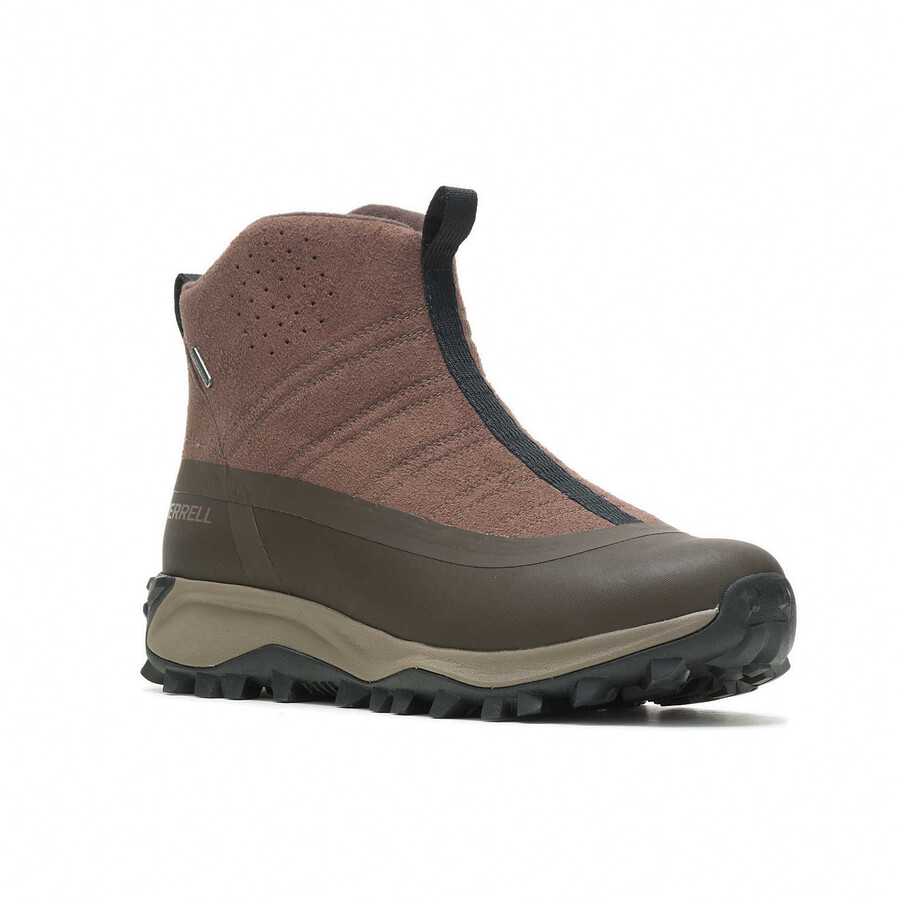 botas thermo snowdrift zip mid shell masculinas cor terra
