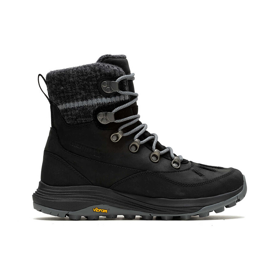 botas de caminhada de inverno impermeáveis siren 4 thermo mid zip para mulheres pretas.