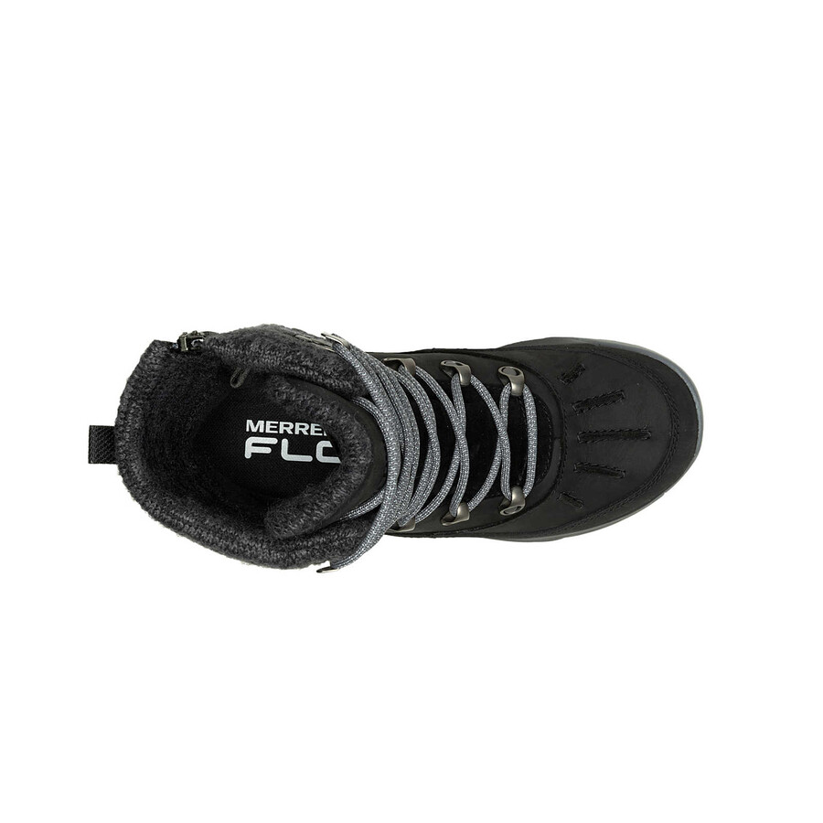 botas de caminhada de inverno impermeáveis siren 4 thermo mid zip para mulheres pretas.