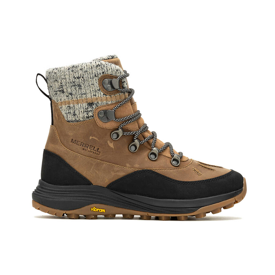 botas de caminhada de inverno impermeáveis siren 4 thermo mid zip para mulheres cor tabaco.