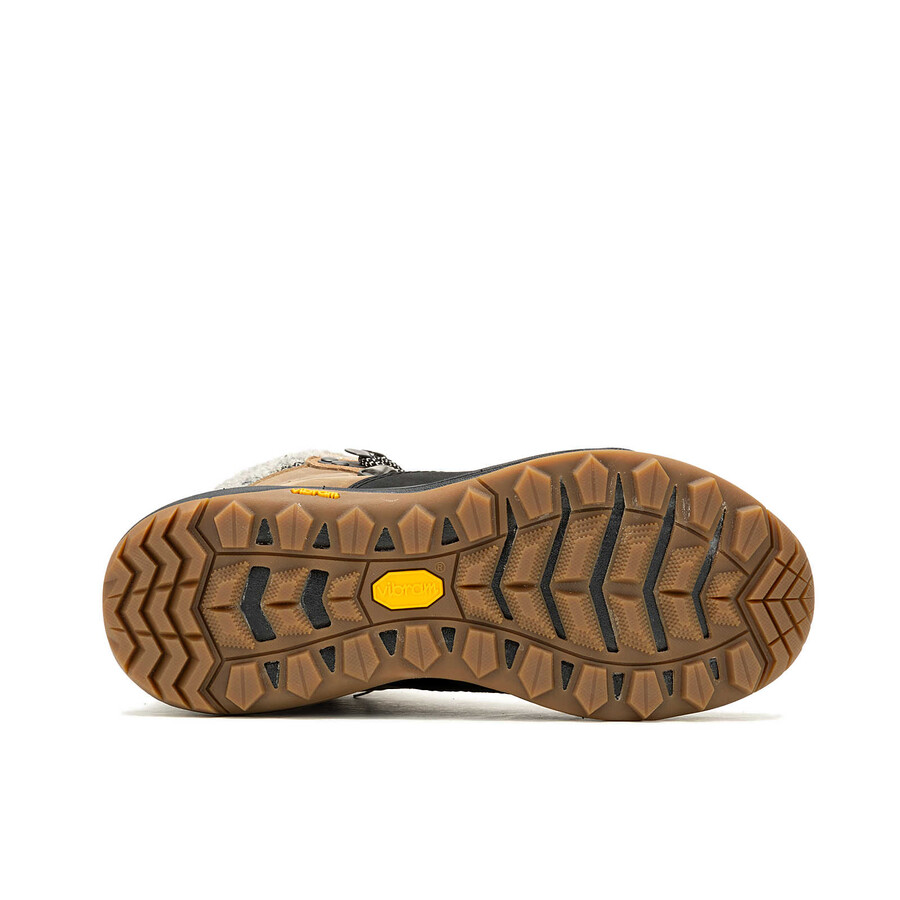 botas de caminhada de inverno impermeáveis siren 4 thermo mid zip para mulheres cor tabaco.