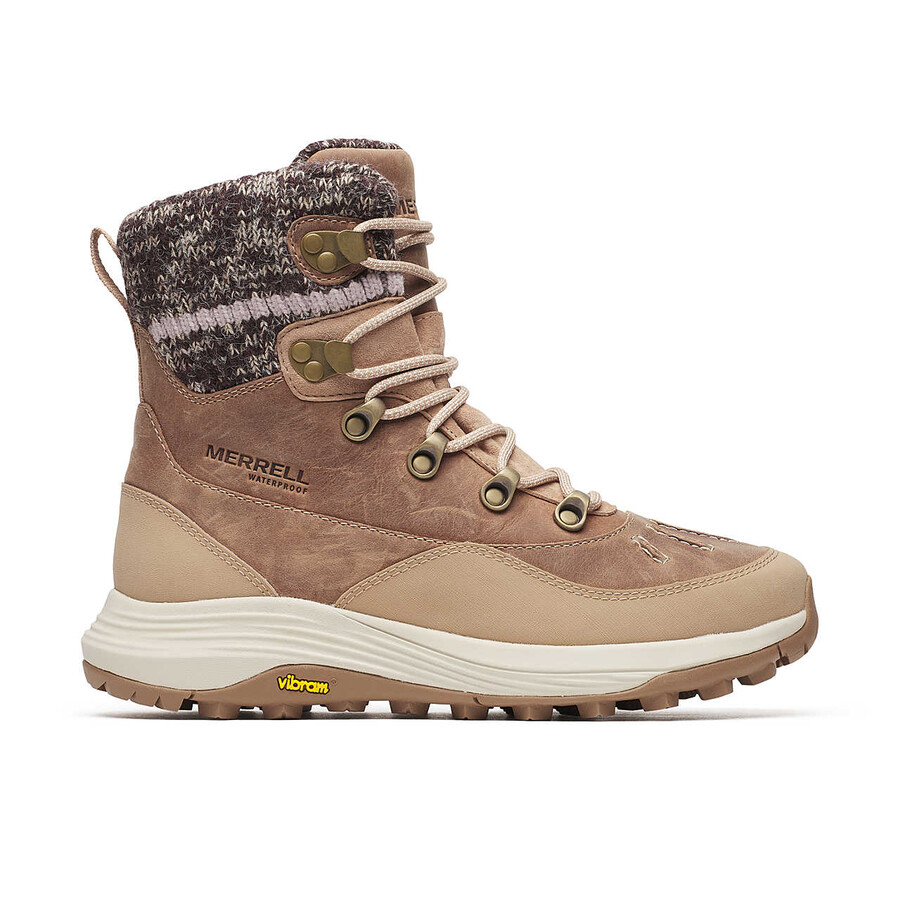 botas de caminhada de inverno impermeáveis siren 4 thermo mid zip para mulheres cor hazel.