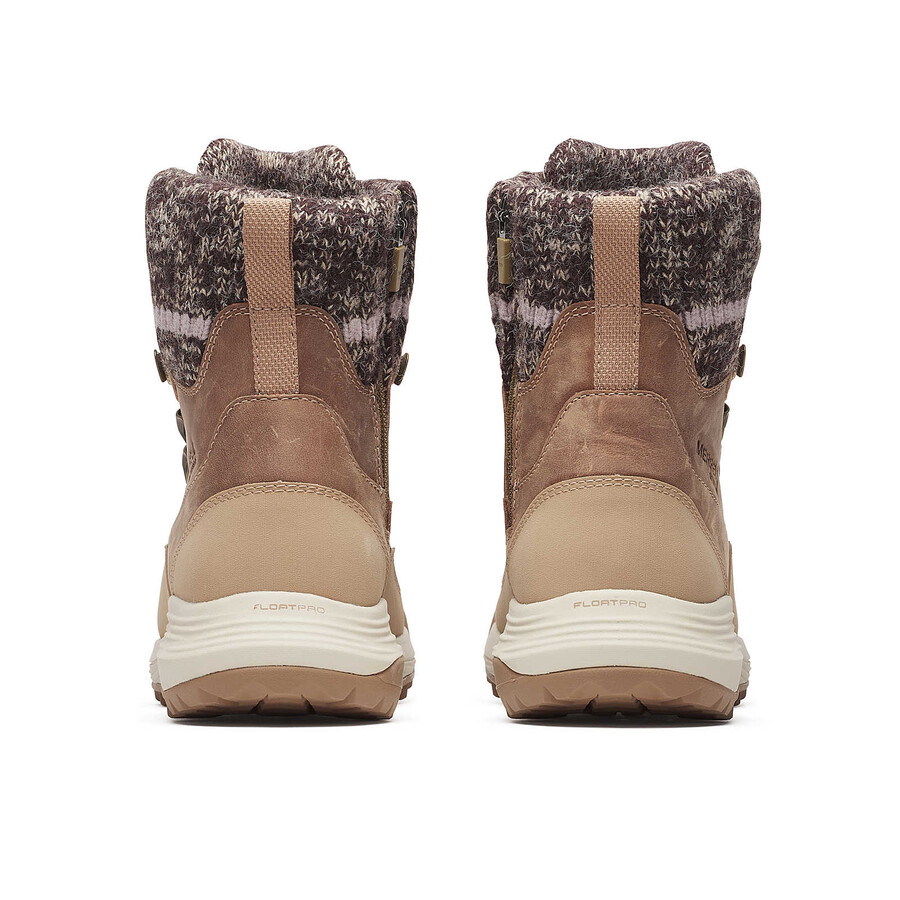 botas de caminhada de inverno impermeáveis siren 4 thermo mid zip para mulheres cor hazel.