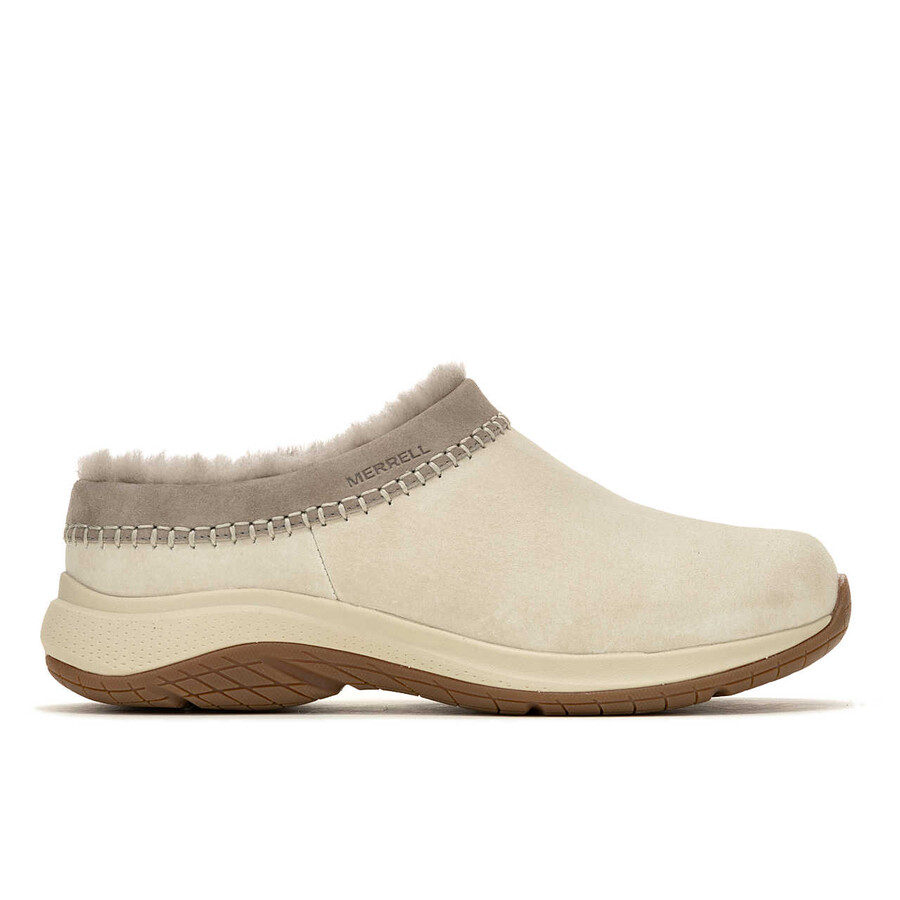 tênis feminino encore ice 5 modelo slip-on casual de inverno cor ostra.